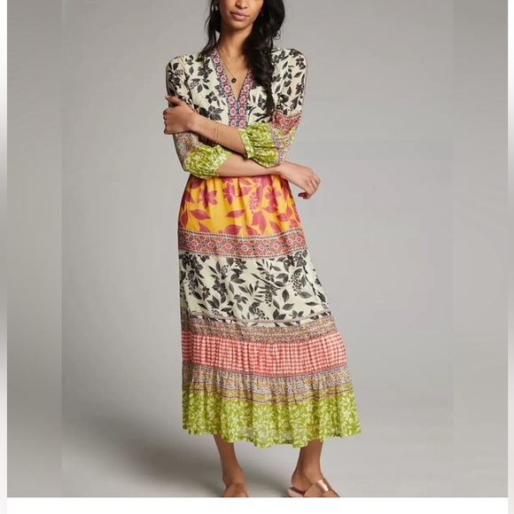 Vineet Bahl Anthropologie Ameghlia Bohemian Dress - Picture 8 of 10